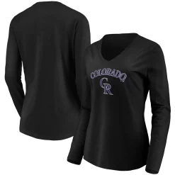 Women's Fanatics Branded Black Colorado Rockies Core Team Lockup Long Sleeve V-Neck T-Shirt 6 Women's Fanatics Branded Black Colorado Rockies Core Team Lockup Long Sleeve V-Neck T-Shirt -Fanatics Clothing Shop 5084649 ALT