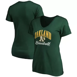Women's Fanatics Branded Green Oakland Athletics Victory Script V-Neck T-Shirt 6 Women's Fanatics Branded Green Oakland Athletics Victory Script V-Neck T-Shirt -Fanatics Clothing Shop 5084835 ALT