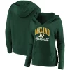 Women's Fanatics Branded Green Oakland Athletics Victory Script Crossover Neck Pullover Hoodie -Fanatics Clothing Shop 5085066