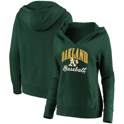 Women's Fanatics Branded Green Oakland Athletics Victory Script Crossover Neck Pullover Hoodie 5 Women's Fanatics Branded Green Oakland Athletics Victory Script Crossover Neck Pullover Hoodie -Fanatics Clothing Shop 5085066 ALT