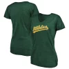 Women's Fanatics Branded Heathered Green Oakland Athletics Wordmark Tri-Blend V-Neck T-Shirt 2 Women's Fanatics Branded Heathered Green Oakland Athletics Wordmark Tri-Blend V-Neck T-Shirt -Fanatics Clothing Shop 5085251