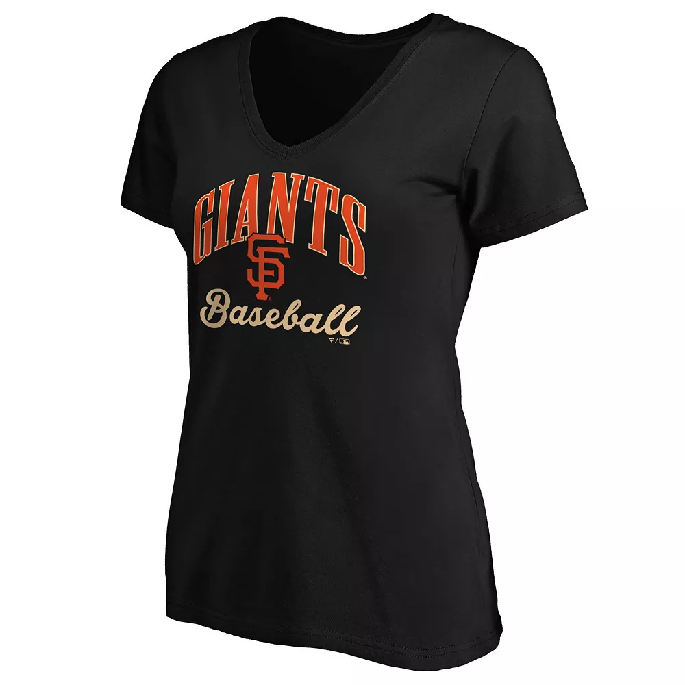 Women's Fanatics Branded Black San Francisco Giants Victory Script V-Neck T-Shirt 4 Women's Fanatics Branded Black San Francisco Giants Victory Script V-Neck T-Shirt - Image 2