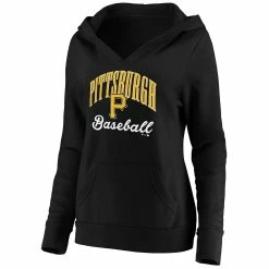 Women's Fanatics Branded Black Pittsburgh Pirates Victory Script Crossover Neck Pullover Hoodie 7 Women's Fanatics Branded Black Pittsburgh Pirates Victory Script Crossover Neck Pullover Hoodie -Fanatics Clothing Shop 5085808 ALT2