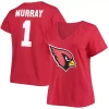 Women's Fanatics Branded Kyler Murray Cardinal Arizona Cardinals Plus Size Name & Number V-Neck T-Shirt -Fanatics Clothing Shop 5099622