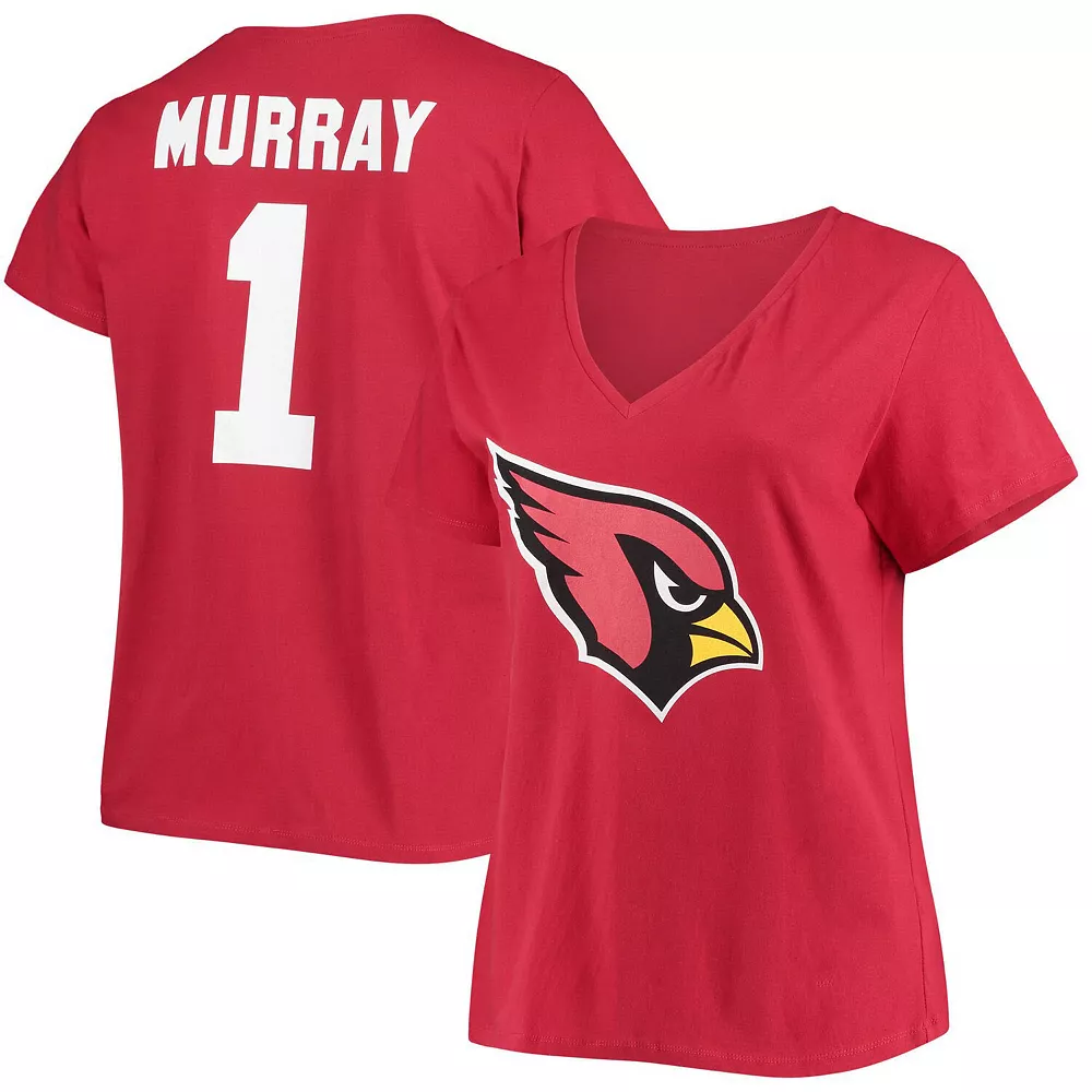 Women's Fanatics Branded Kyler Murray Cardinal Arizona Cardinals Plus Size Name & Number V-Neck T-Shirt 3 Women's Fanatics Branded Kyler Murray Cardinal Arizona Cardinals Plus Size Name & Number V-Neck T-Shirt
