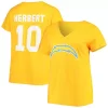 Women's Fanatics Branded Justin Herbert Gold Los Angeles Chargers Plus Size Name & Number V-Neck T-Shirt 1 Women's Fanatics Branded Justin Herbert Gold Los Angeles Chargers Plus Size Name & Number V-Neck T-Shirt -Fanatics Clothing Shop 5099800