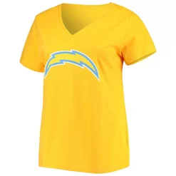 Women's Fanatics Branded Justin Herbert Gold Los Angeles Chargers Plus Size Name & Number V-Neck T-Shirt 7 Women's Fanatics Branded Justin Herbert Gold Los Angeles Chargers Plus Size Name & Number V-Neck T-Shirt -Fanatics Clothing Shop 5099800 ALT2