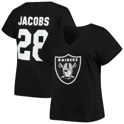 Women's Fanatics Branded Josh Jacobs Black Las Vegas Raiders Plus Size Name & Number V-Neck T-Shirt 5 Women's Fanatics Branded Josh Jacobs Black Las Vegas Raiders Plus Size Name & Number V-Neck T-Shirt -Fanatics Clothing Shop 5099861 ALT