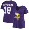 Women's Fanatics Branded Justin Jefferson Purple Minnesota Vikings Plus Size Name & Number V-Neck T-Shirt 2 Women's Fanatics Branded Justin Jefferson Purple Minnesota Vikings Plus Size Name & Number V-Neck T-Shirt -Fanatics Clothing Shop 5099994