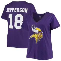 Women's Fanatics Branded Justin Jefferson Purple Minnesota Vikings Plus Size Name & Number V-Neck T-Shirt 6 Women's Fanatics Branded Justin Jefferson Purple Minnesota Vikings Plus Size Name & Number V-Neck T-Shirt -Fanatics Clothing Shop 5099994 ALT