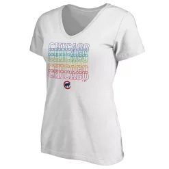 Women's Fanatics Branded White Chicago Cubs City Pride V-Neck T-Shirt 7 Women's Fanatics Branded White Chicago Cubs City Pride V-Neck T-Shirt -Fanatics Clothing Shop 5100342 ALT2