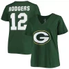 Women's Fanatics Branded Aaron Rodgers Green Green Bay Packers Plus Size Name & Number V-Neck T-Shirt 1 Women's Fanatics Branded Aaron Rodgers Green Green Bay Packers Plus Size Name & Number V-Neck T-Shirt -Fanatics Clothing Shop 5100617