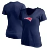 Women's Fanatics Branded Navy New England Patriots Red, White and Team V-Neck T-Shirt -Fanatics Clothing Shop 5100656