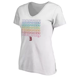 Women's Fanatics Branded White Boston Red Sox City Pride V-Neck T-Shirt -Fanatics Clothing Shop 5100787 ALT2