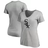 Women's Fanatics Branded Heathered Gray Chicago White Sox Core Official Logo V-Neck T-Shirt 1 Women's Fanatics Branded Heathered Gray Chicago White Sox Core Official Logo V-Neck T-Shirt -Fanatics Clothing Shop 5100794