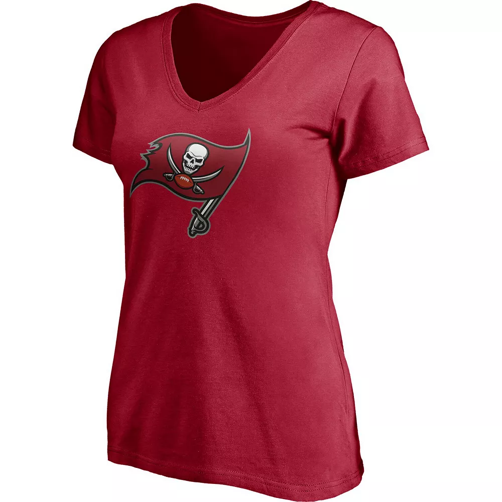 Women's Fanatics Branded Tom Brady Red Tampa Bay Buccaneers Player Icon Name & Number V-Neck T-Shirt 5 Women's Fanatics Branded Tom Brady Red Tampa Bay Buccaneers Player Icon Name & Number V-Neck T-Shirt - Image 3