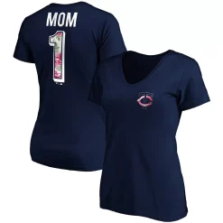 Women's Fanatics Branded Navy Minnesota Twins Mother's Day Logo V-Neck T-Shirt -Fanatics Clothing Shop 5101672 ALT