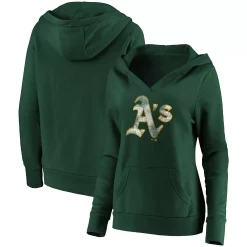 Women's Fanatics Branded Green Oakland Athletics Core Team Crossover V-Neck Pullover Hoodie 5 Women's Fanatics Branded Green Oakland Athletics Core Team Crossover V-Neck Pullover Hoodie -Fanatics Clothing Shop 5112817 ALT