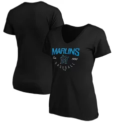 Women's Fanatics Branded Black Miami Marlins Live For It V-Neck T-Shirt 6 Women's Fanatics Branded Black Miami Marlins Live For It V-Neck T-Shirt -Fanatics Clothing Shop 5112875 ALT