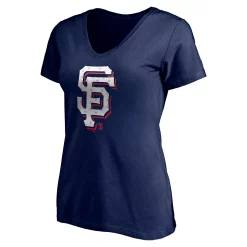 Women's Fanatics Branded Navy San Francisco Giants Red White & Team V-Neck T-Shirt -Fanatics Clothing Shop 5218799 ALT2