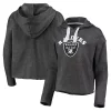 Women's Fanatics Branded Heathered Charcoal Las Vegas Raiders Historic Logo Sport Resort Vintage Arc Cropped Raw Edge Pullover Hoodie 1 Women's Fanatics Branded Heathered Charcoal Las Vegas Raiders Historic Logo Sport Resort Vintage Arc Cropped Raw Edge Pullover Hoodie -Fanatics Clothing Shop 5248763