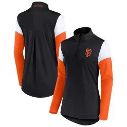 Women's Fanatics Branded Black/Orange San Francisco Giants Authentic Fleece Quarter-Zip Jacket -Fanatics Clothing Shop 5249735 ALT