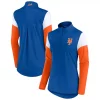 Women's Fanatics Branded Royal/Orange New York Mets Authentic Fleece Quarter-Zip Jacket -Fanatics Clothing Shop 5249747