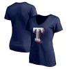 Women's Fanatics Branded Navy Texas Rangers Red White & Team V-Neck T-Shirt -Fanatics Clothing Shop 5250329