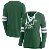 Women's Fanatics Branded Green New York Jets Block Party Team Script Lace-Up Long Sleeve T-Shirt 2 Women's Fanatics Branded Green New York Jets Block Party Team Script Lace-Up Long Sleeve T-Shirt -Fanatics Clothing Shop 5251169