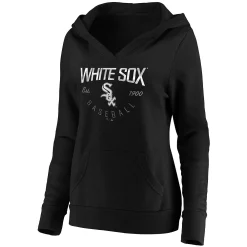 Women's Fanatics Branded Black Chicago White Sox Core Live For It V-Neck Pullover Hoodie 7 Women's Fanatics Branded Black Chicago White Sox Core Live For It V-Neck Pullover Hoodie -Fanatics Clothing Shop 5251284 ALT2