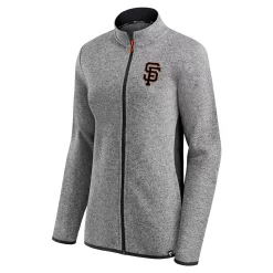 Women's Fanatics Branded Heathered Charcoal San Francisco Giants Primary Logo Fleece Full-Zip Jacket 7 Women's Fanatics Branded Heathered Charcoal San Francisco Giants Primary Logo Fleece Full-Zip Jacket -Fanatics Clothing Shop 5251584 ALT2