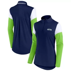 Women's Fanatics Branded College Navy/Neon Green Seattle Seahawks Block Party Team Authentic Quarter-Zip Jacket 6 Women's Fanatics Branded College Navy/Neon Green Seattle Seahawks Block Party Team Authentic Quarter-Zip Jacket -Fanatics Clothing Shop 5251752 ALT