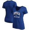 Women's Fanatics Branded Royal Kansas City Royals Victory Script V-Neck T-Shirt