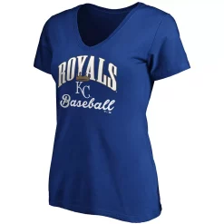 Women's Fanatics Branded Royal Kansas City Royals Victory Script V-Neck T-Shirt -Fanatics Clothing Shop 5252191 ALT2