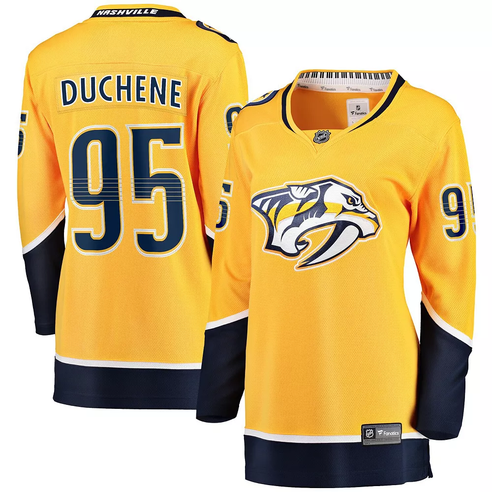 Women's Fanatics Branded Matt Duchene Gold Nashville Predators Home Premier Breakaway Player Jersey 4 Women's Fanatics Branded Matt Duchene Gold Nashville Predators Home Premier Breakaway Player Jersey - Image 2