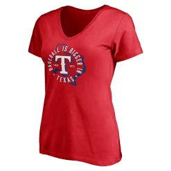 Women's Fanatics Branded Red Texas Rangers Hometown V-Neck T-Shirt -Fanatics Clothing Shop 5320679 ALT2