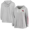 Women's Fanatics Branded Heathered Gray Arizona Cardinals Plus Size Lace-Up Pullover Hoodie 1 Women's Fanatics Branded Heathered Gray Arizona Cardinals Plus Size Lace-Up Pullover Hoodie -Fanatics Clothing Shop 5365723