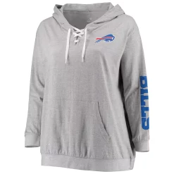 Women's Fanatics Branded Heathered Gray Buffalo Bills Plus Size Lace-Up Pullover Hoodie 7 Women's Fanatics Branded Heathered Gray Buffalo Bills Plus Size Lace-Up Pullover Hoodie -Fanatics Clothing Shop 5366151 ALT2