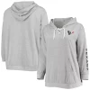 Women's Fanatics Branded Heathered Gray Houston Texans Plus Size Lace-Up Pullover Hoodie 2 Women's Fanatics Branded Heathered Gray Houston Texans Plus Size Lace-Up Pullover Hoodie -Fanatics Clothing Shop 5366470