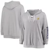 Women's Fanatics Branded Heathered Gray Minnesota Vikings Plus Size Lace-Up Pullover Hoodie 1 Women's Fanatics Branded Heathered Gray Minnesota Vikings Plus Size Lace-Up Pullover Hoodie -Fanatics Clothing Shop 5366488