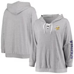 Women's Fanatics Branded Heathered Gray Minnesota Vikings Plus Size Lace-Up Pullover Hoodie 6 Women's Fanatics Branded Heathered Gray Minnesota Vikings Plus Size Lace-Up Pullover Hoodie -Fanatics Clothing Shop 5366488 ALT