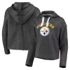 Women's Fanatics Branded Heathered Charcoal Pittsburgh Steelers Historic Logo Sport Resort Vintage Arc Cropped Raw Edge Pullover Hoodie 1 Women's Fanatics Branded Heathered Charcoal Pittsburgh Steelers Historic Logo Sport Resort Vintage Arc Cropped Raw Edge Pullover Hoodie -Fanatics Clothing Shop 5368311