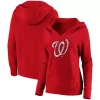 Women's Fanatics Branded Red Washington Nationals Core Team Crossover V-Neck Pullover Hoodie -Fanatics Clothing Shop 5371327