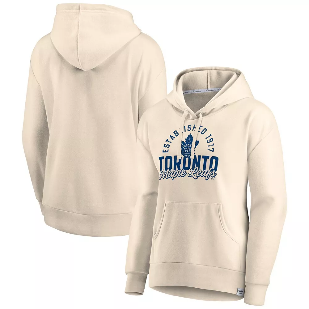 Women's Fanatics Branded Cream Toronto Maple Leafs Carry the Puck Pullover Hoodie Sweatshirt 3 Women's Fanatics Branded Cream Toronto Maple Leafs Carry the Puck Pullover Hoodie Sweatshirt