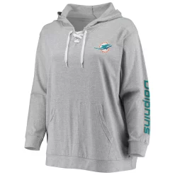 Women's Fanatics Branded Tua Tagovailoa Heathered Gray Miami Dolphins Plus Size Player Name & Number Laced V-Neck Pullover Hoodie 7 Women's Fanatics Branded Tua Tagovailoa Heathered Gray Miami Dolphins Plus Size Player Name & Number Laced V-Neck Pullover Hoodie -Fanatics Clothing Shop 5376329 ALT2
