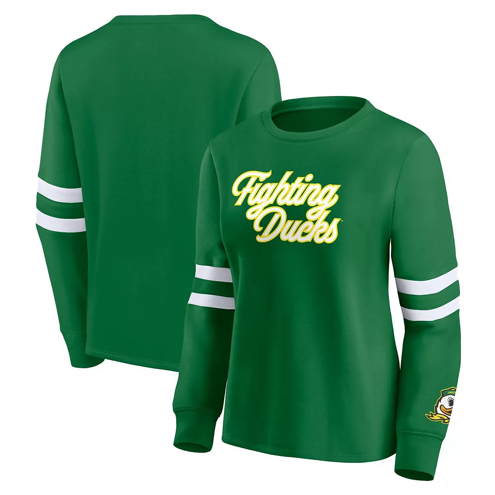 Women's Fanatics Branded Green Oregon Ducks Home Stretch Pullover Sweatshirt 4 Women's Fanatics Branded Green Oregon Ducks Home Stretch Pullover Sweatshirt - Image 2