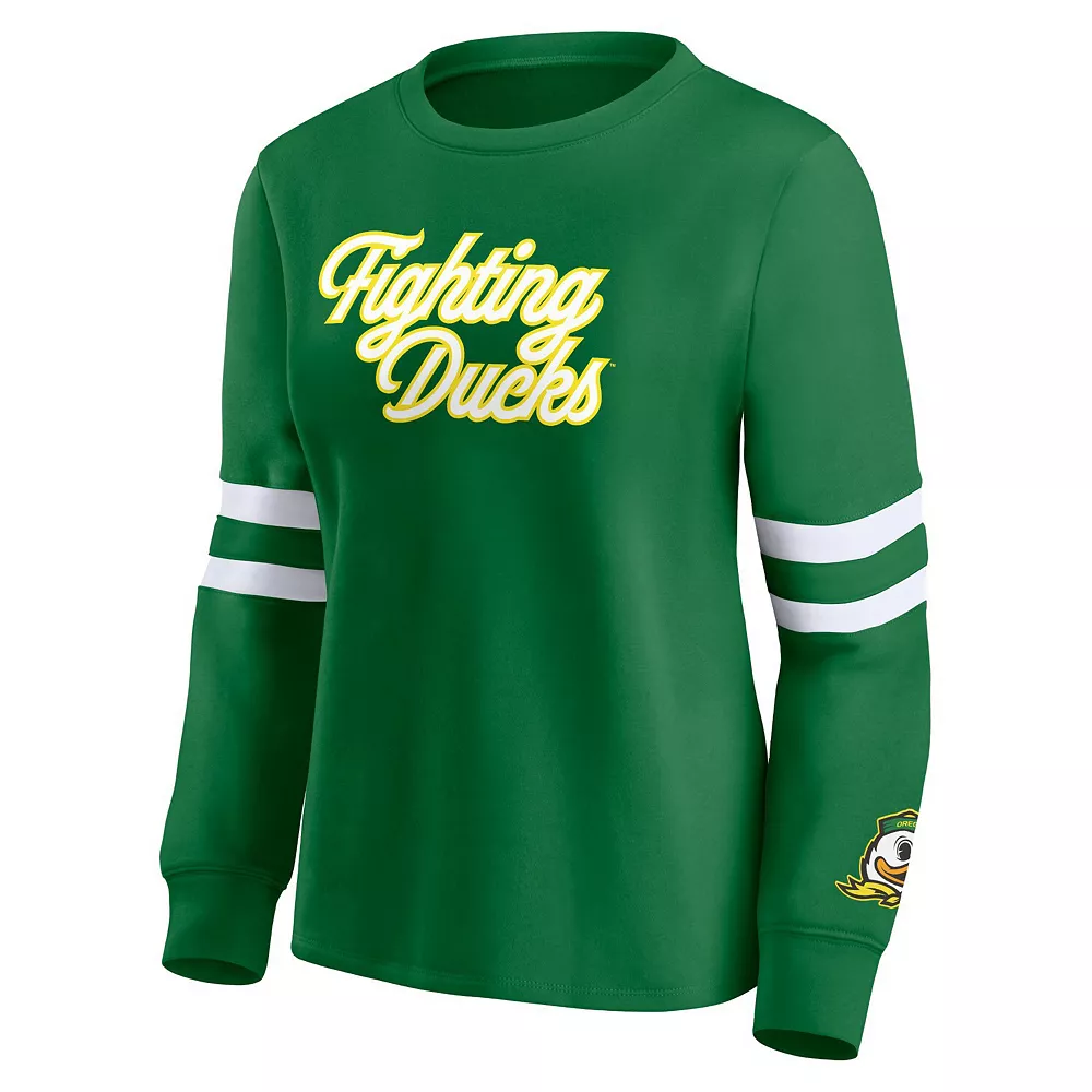 Women's Fanatics Branded Green Oregon Ducks Home Stretch Pullover Sweatshirt 5 Women's Fanatics Branded Green Oregon Ducks Home Stretch Pullover Sweatshirt - Image 3