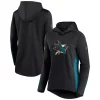 Women's Fanatics Branded Black/Teal San Jose Sharks Authentic Pro Locker Room Pullover Hoodie -Fanatics Clothing Shop 5384720