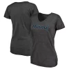 Women's Fanatics Branded Heathered Charcoal Miami Marlins Wordmark Tri-Blend V-Neck T-Shirt 1 Women's Fanatics Branded Heathered Charcoal Miami Marlins Wordmark Tri-Blend V-Neck T-Shirt -Fanatics Clothing Shop 5385619