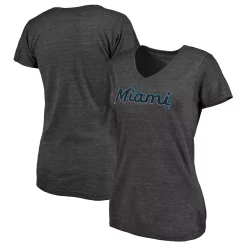 Women's Fanatics Branded Heathered Charcoal Miami Marlins Wordmark Tri-Blend V-Neck T-Shirt 6 Women's Fanatics Branded Heathered Charcoal Miami Marlins Wordmark Tri-Blend V-Neck T-Shirt -Fanatics Clothing Shop 5385619 ALT